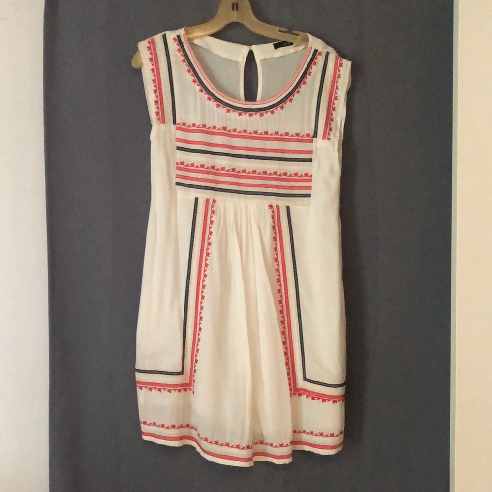 ark & co white embroidered dress, large/medium